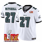 Men & Women & Youth Philadelphia Eagles #27 Quinyon Mitchell White 2025 Super Bowl LIX Patch New F.U.S.E. Vapor Limited Stitched Jersey,baseball caps,new era cap wholesale,wholesale hats